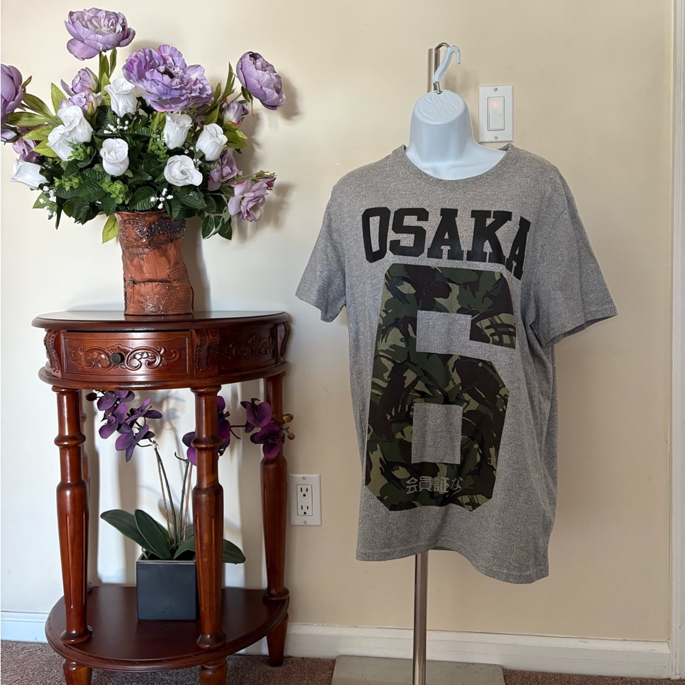 Osaka 6 Gray Slim Fit Short Sleeve British  Camo